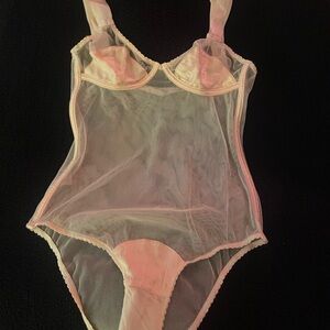 Stella McCartney Mesh Satin Bodysuit